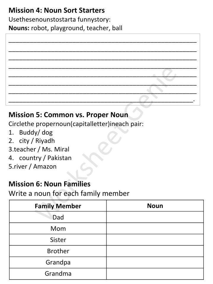 Noun Adventure & Noun Detective – Fun Grammar Worksheets for Kids product image (2)