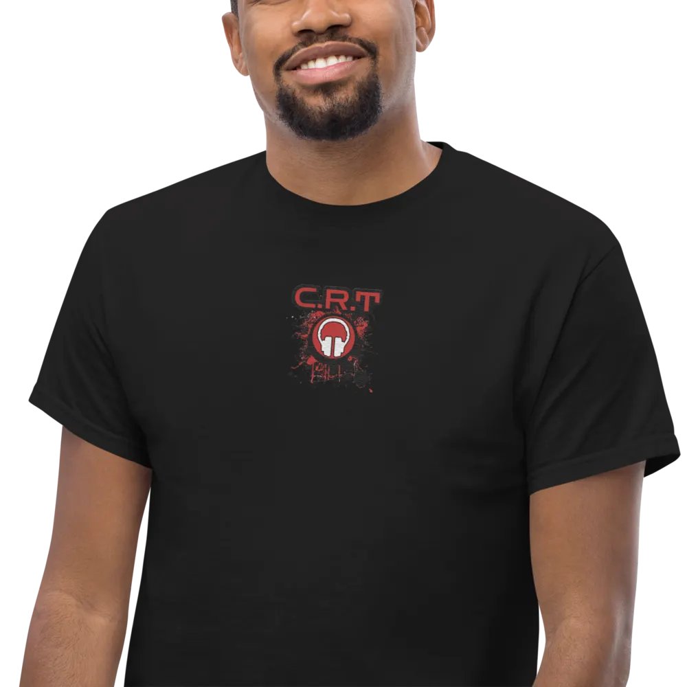 Front & Centre CRT Paint Splatter Embroidered Print Gildan Heavyweight T-Shirt product image (17)