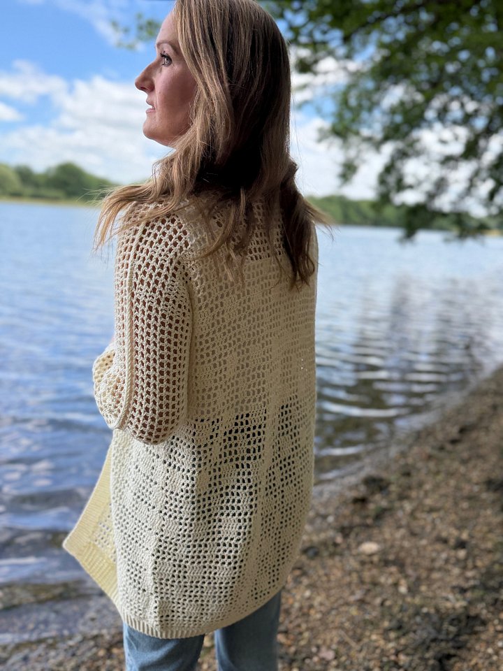 Ribbed Easy Peachy Cardigan Crochet Pattern product image (2)
