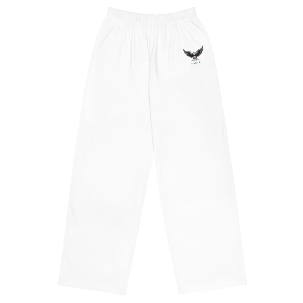 Eagle Brand White Unisex Wide-Leg Pants with Exclusive Eagle Design product image (1)