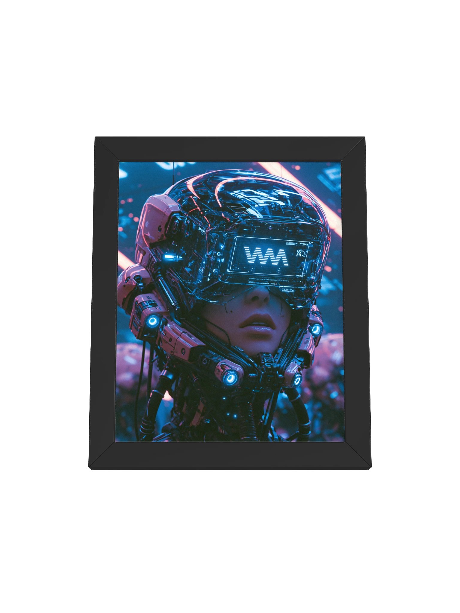VVM Neon Cyborg Visor Framed Poster product image (2)
