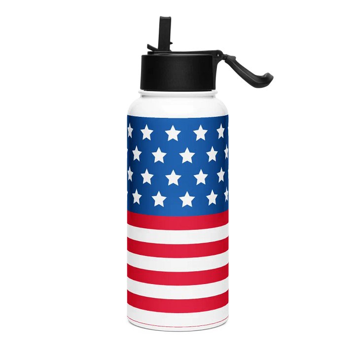 Exclusive United States Flag Stainless Steel Insulated Water Bottle - 32 oz product image (1)