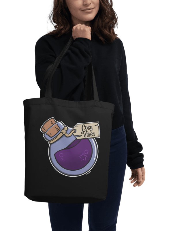 Cosy Vibes Potion Eco Cotton Tote Bag - Black product image (2)