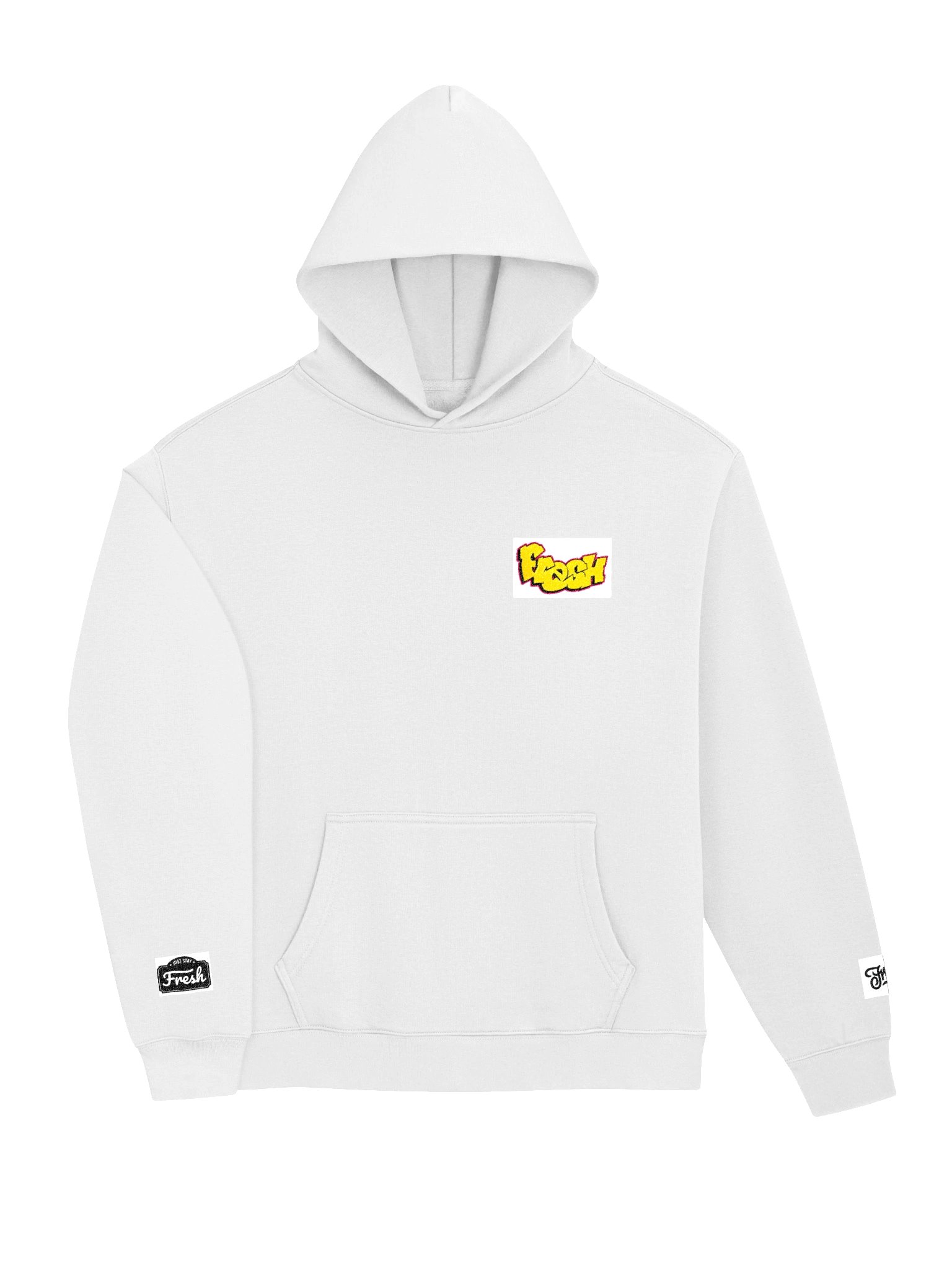 White High Quality Thick Warm fresh hoodie! Embroidered! product image (3)
