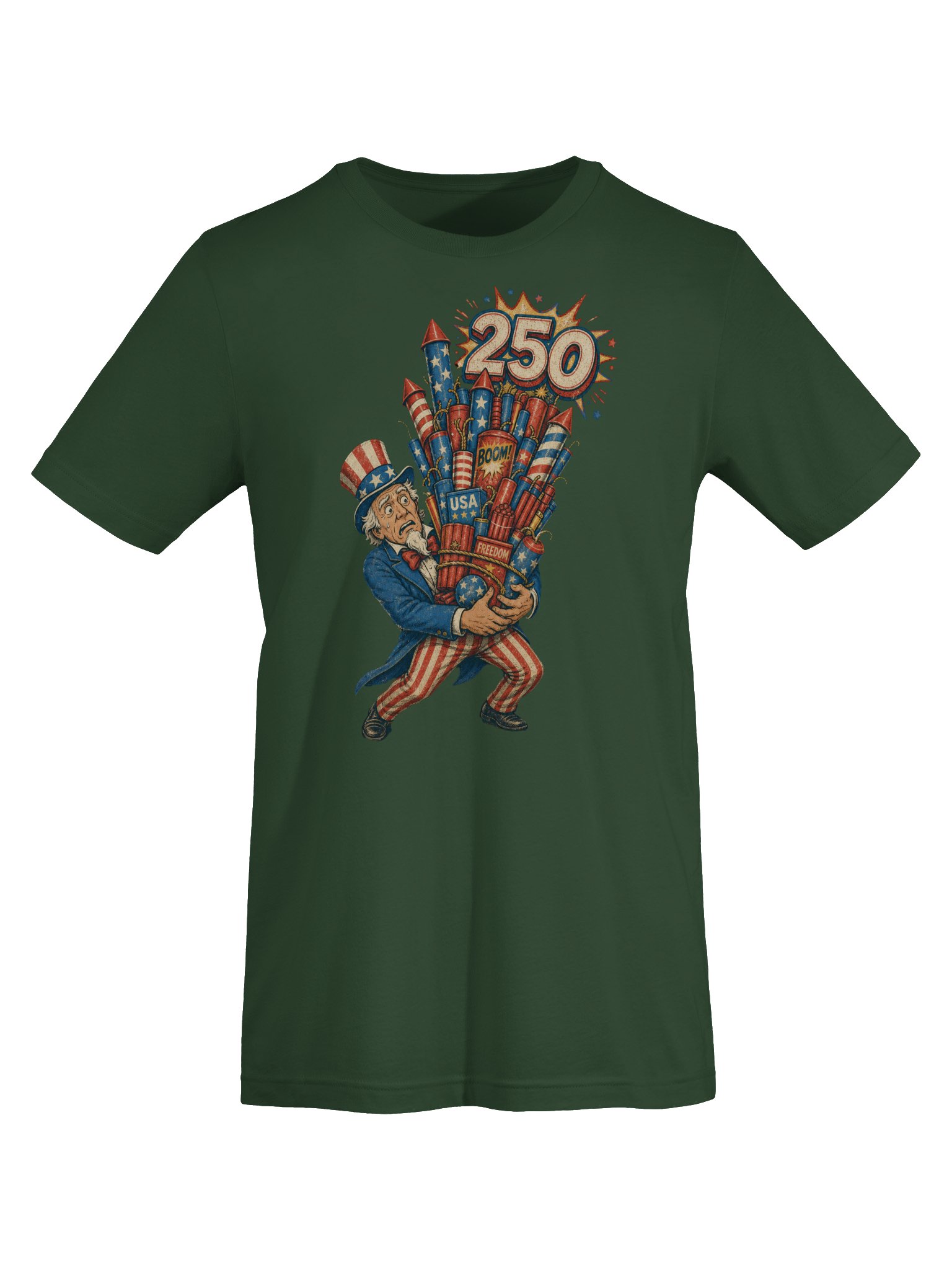 Uncle Sam USA 250 Fireworks Tee | USA T-Shirt product image (25)