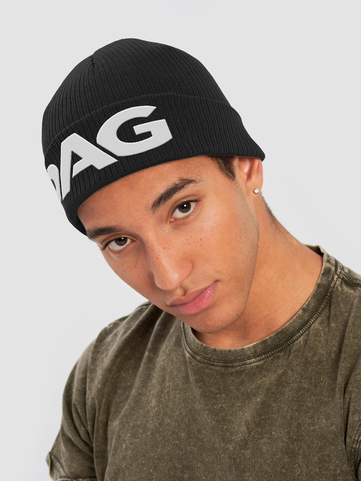 OG DAG Beanie Red on White product image (4)