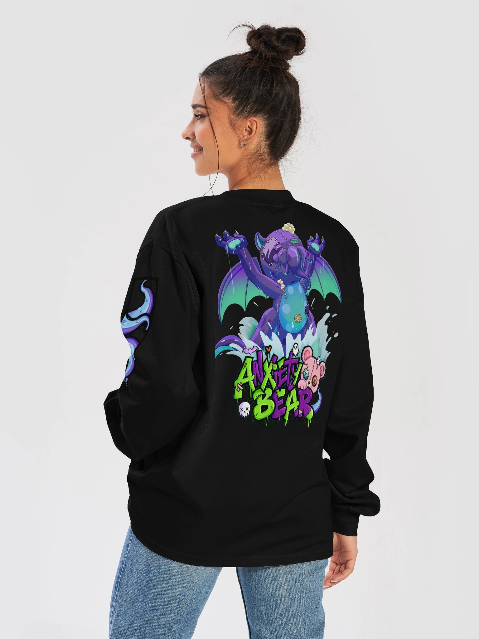 Heavyweight long sleeve T-shirt with Bearthulu product image (8)