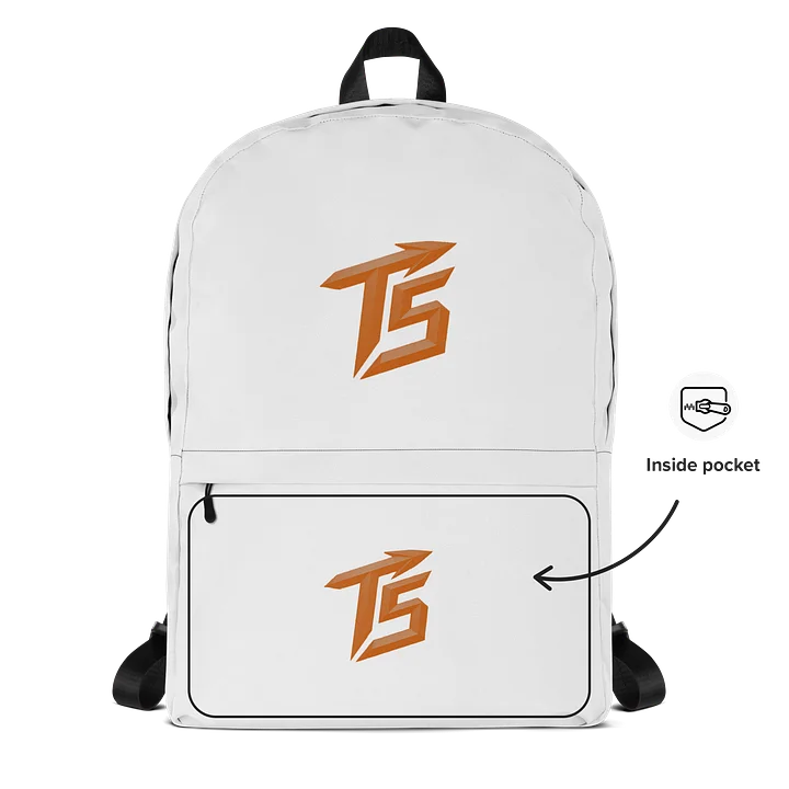 Trigga5Trey T5 White Backpack (Orange Logo) product image (2)