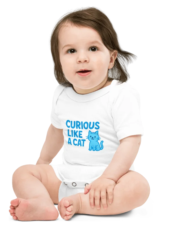 Curious Cat Baby Onesie product image (2)