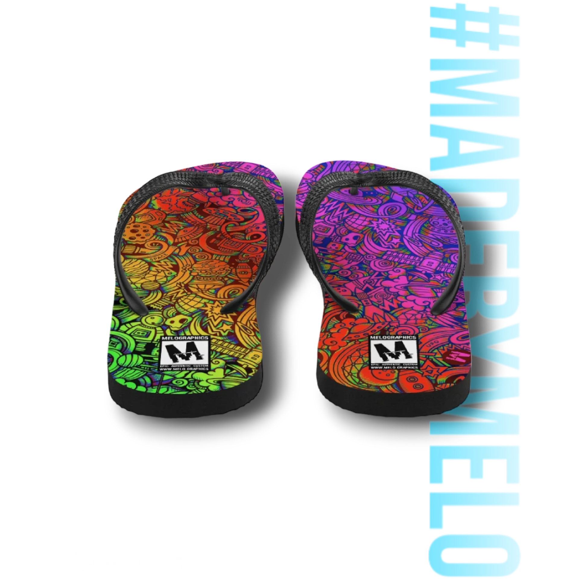 Rainbow Space Scribble - Flip Flops | #MadeByMELO product image (4)