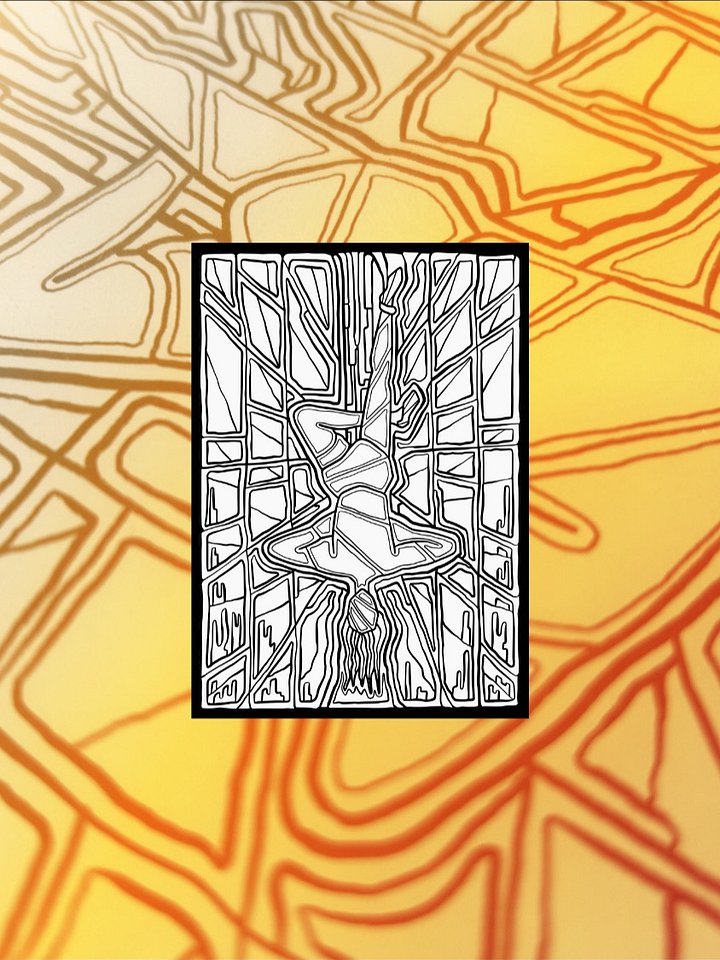 The Hanged Man Tarot Card Colouring Page product image (1)