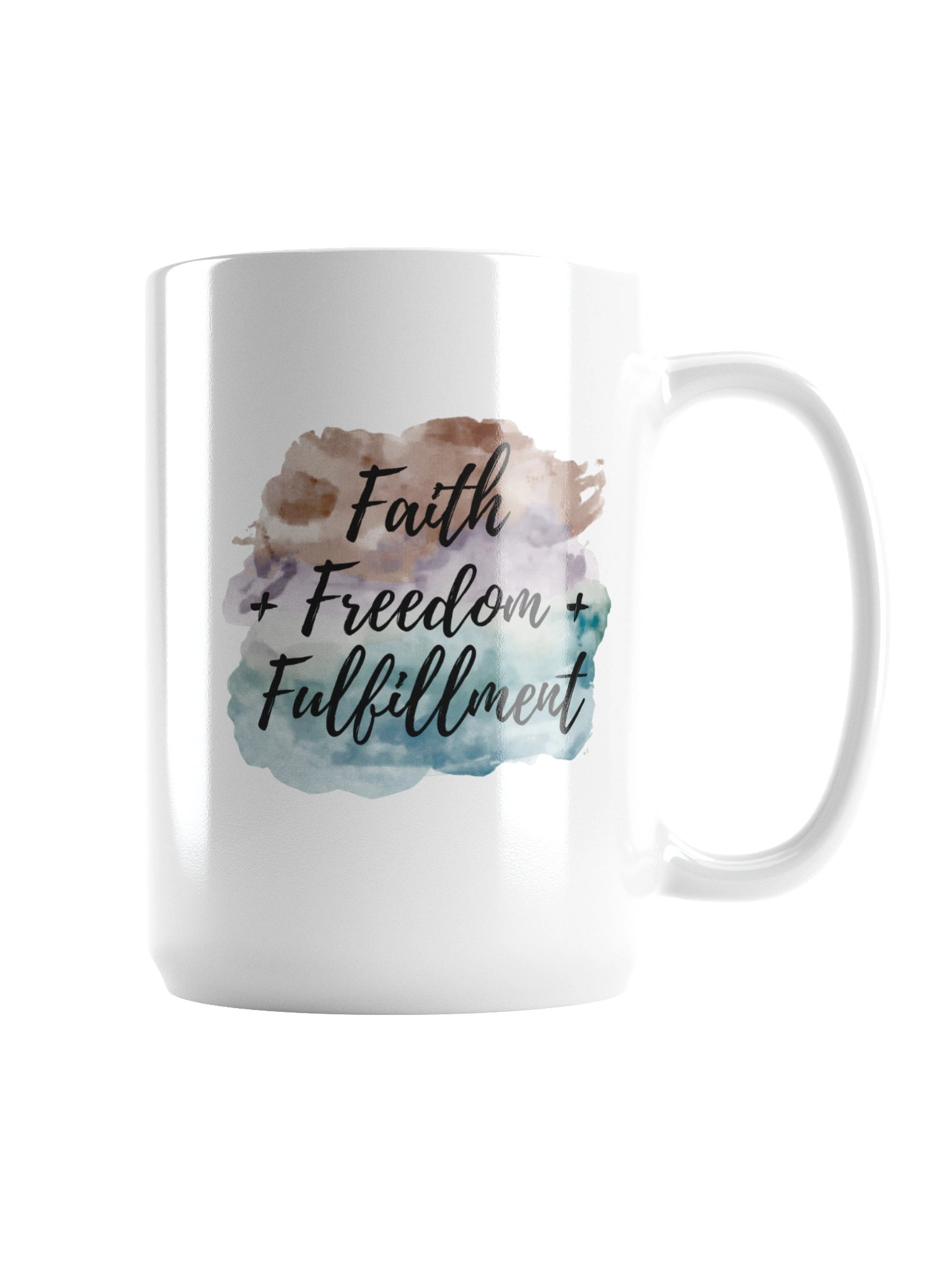 Faith + Freedom + Fulfillment 15 oz Statement Mug product image (1)