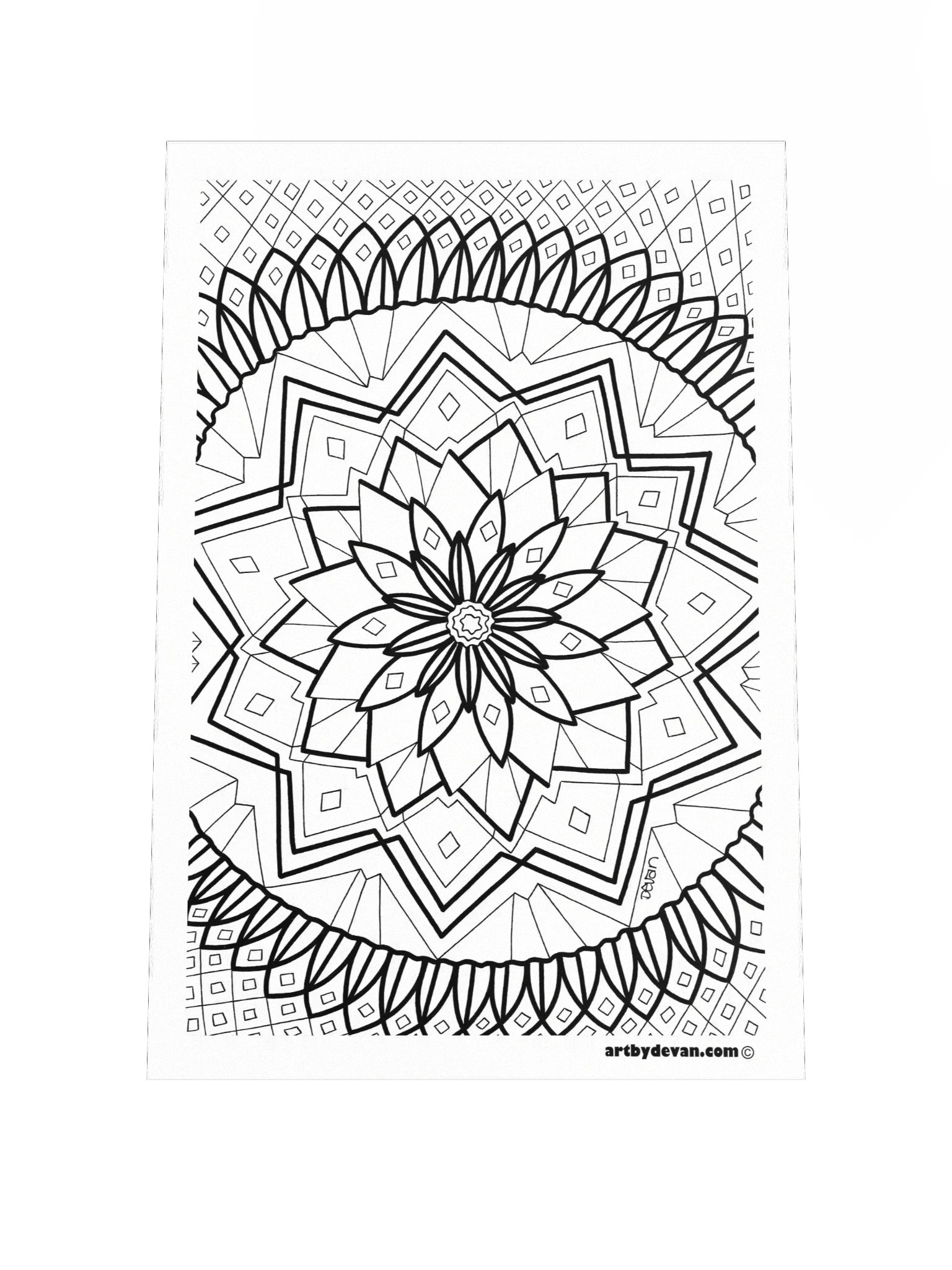 Color Your Own Art: Star Mandala product image (1)