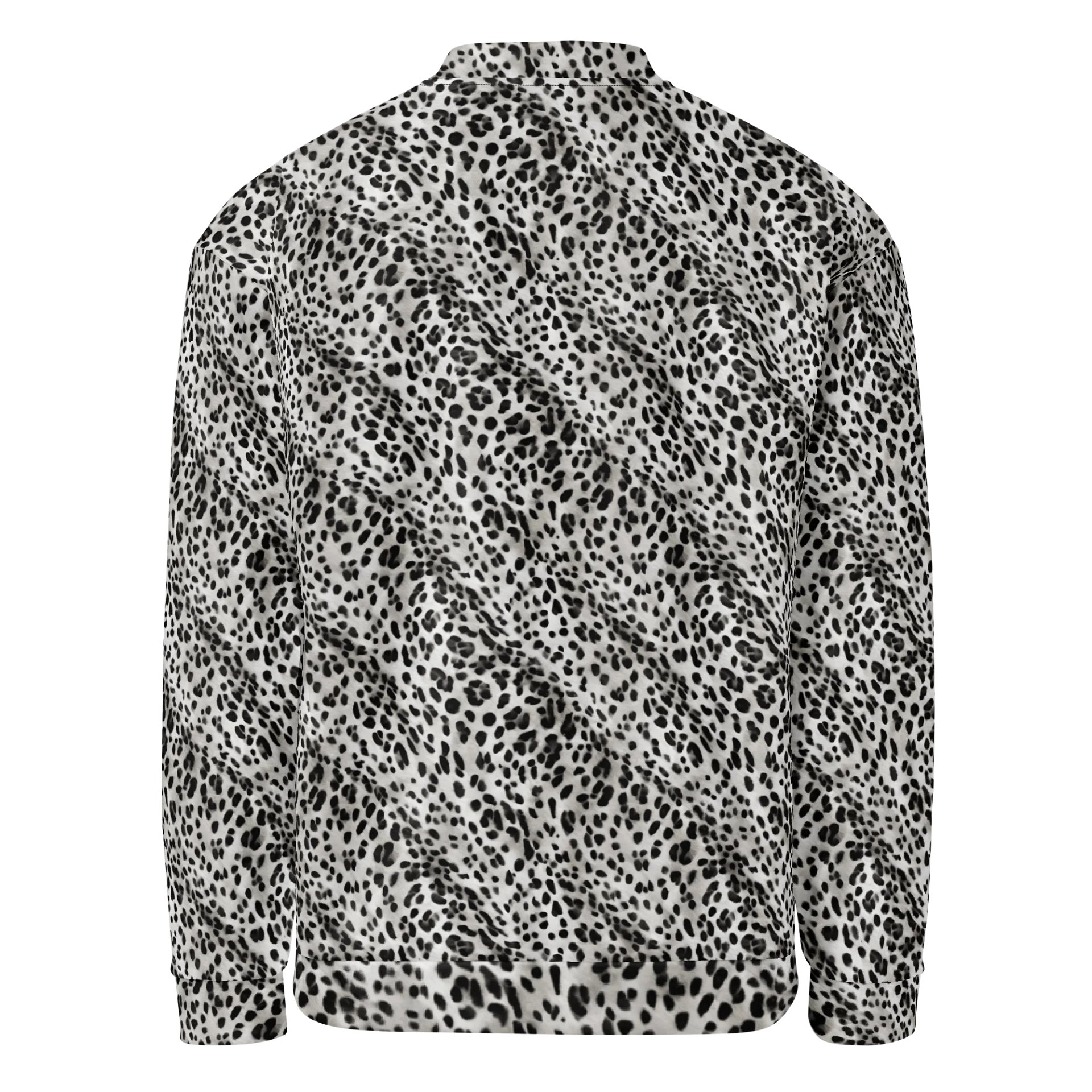 Grey Leopard Bomber Jacket product image (2)