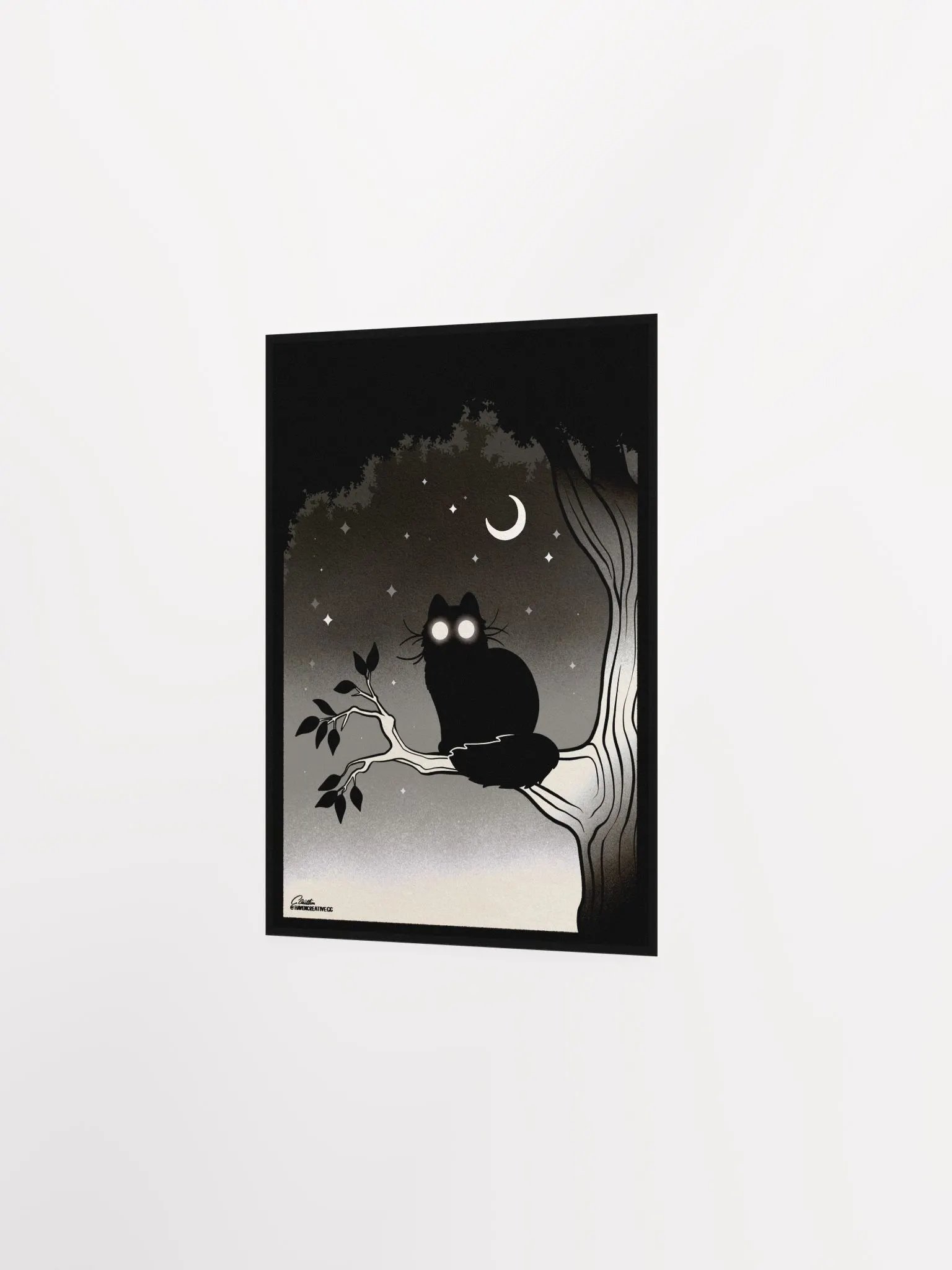 "Moonlit Cat Silhouette" Poster product image (2)