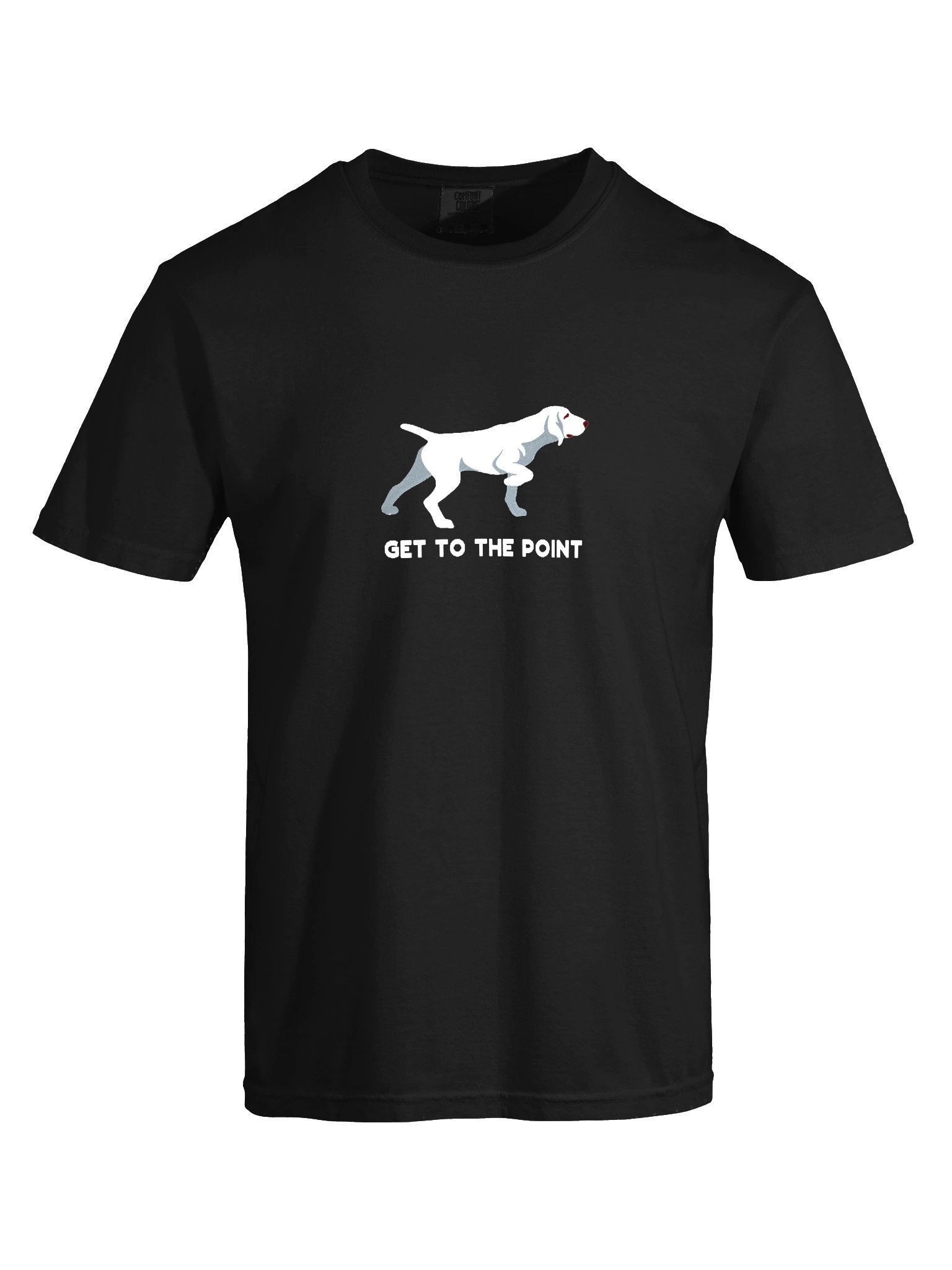 Get to the Point T-Shirt(Embroidered) of a Bracco Italiano(White) product image (10)