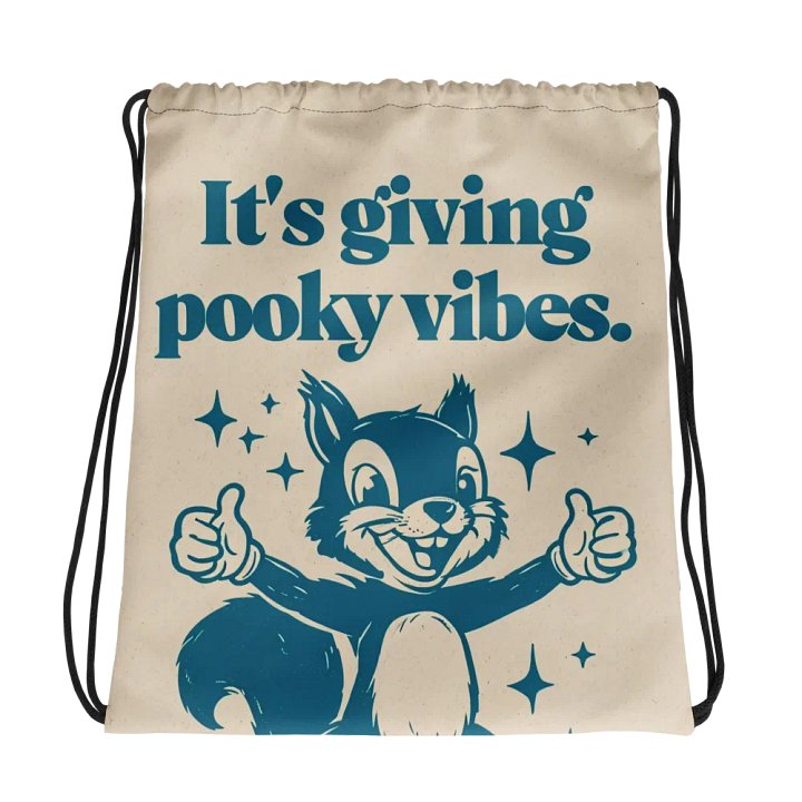 Pooky Vibes All-Over Drawstring Bag product image (1)