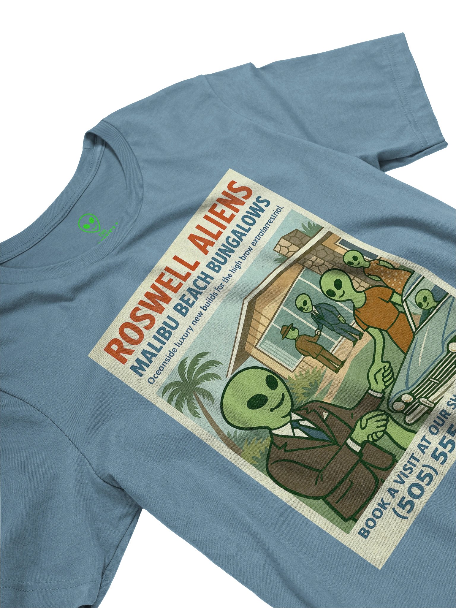 Roswell Aliens Malibu Beach Bungalows T-Shirt product image (3)