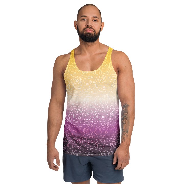 Nonbinary Tank 💛🤍💜🖤 product image (1)