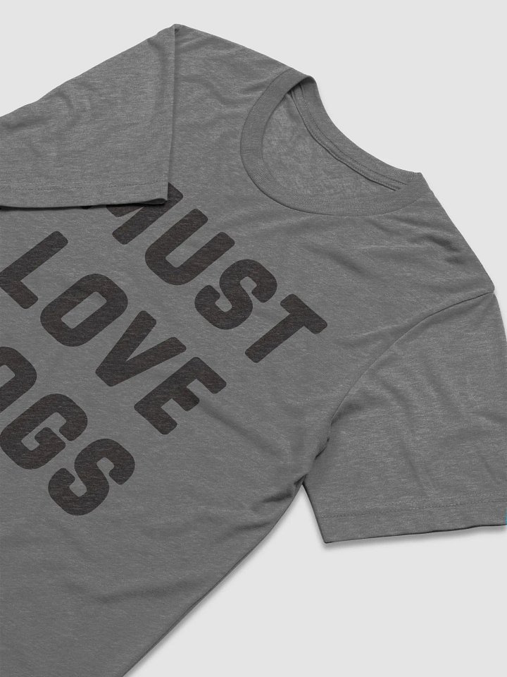 Must Love Dogs // Unisex Triblend (Heather Black Text) product image (2)