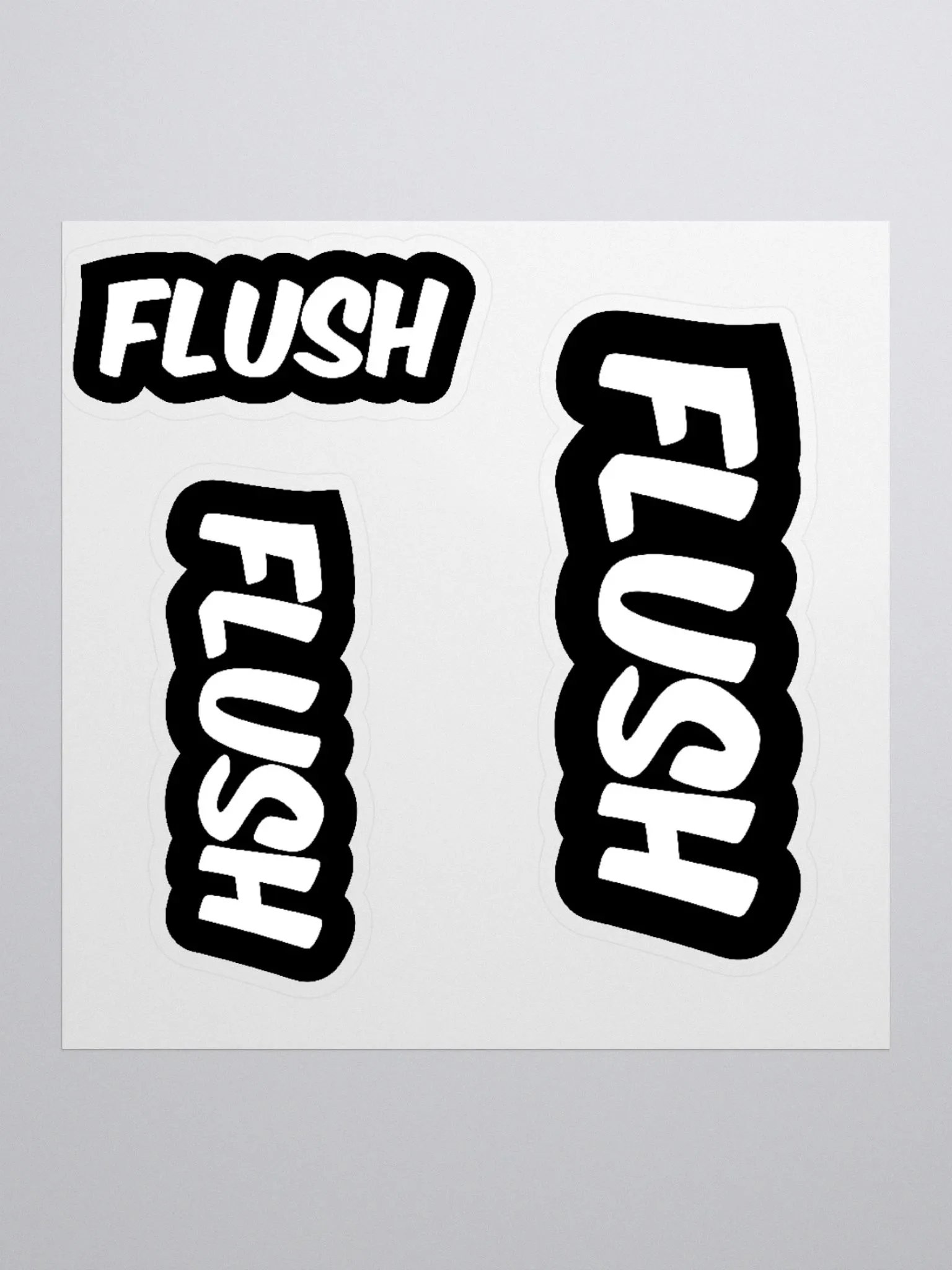 FLUSH 3 pack Kiss-cut stickers product image (1)