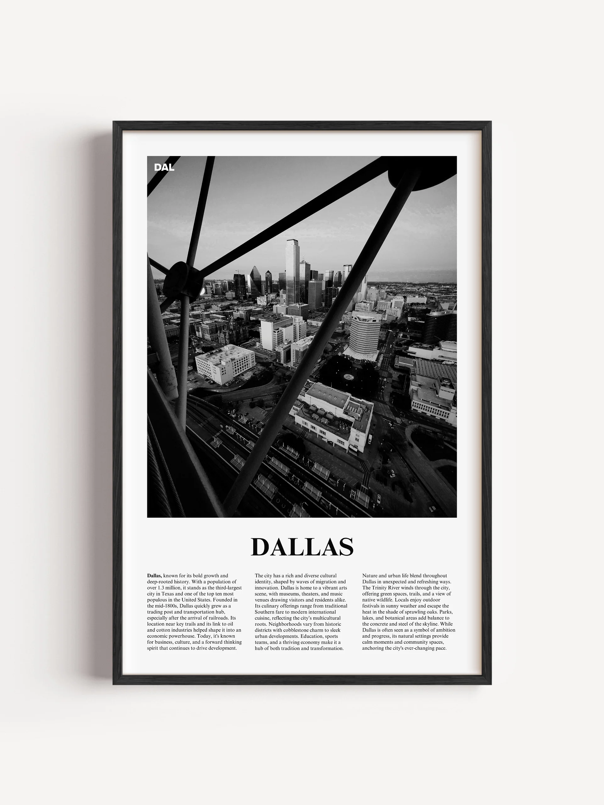 Dallas 01 Newspaper Poster | Framed product image (1)