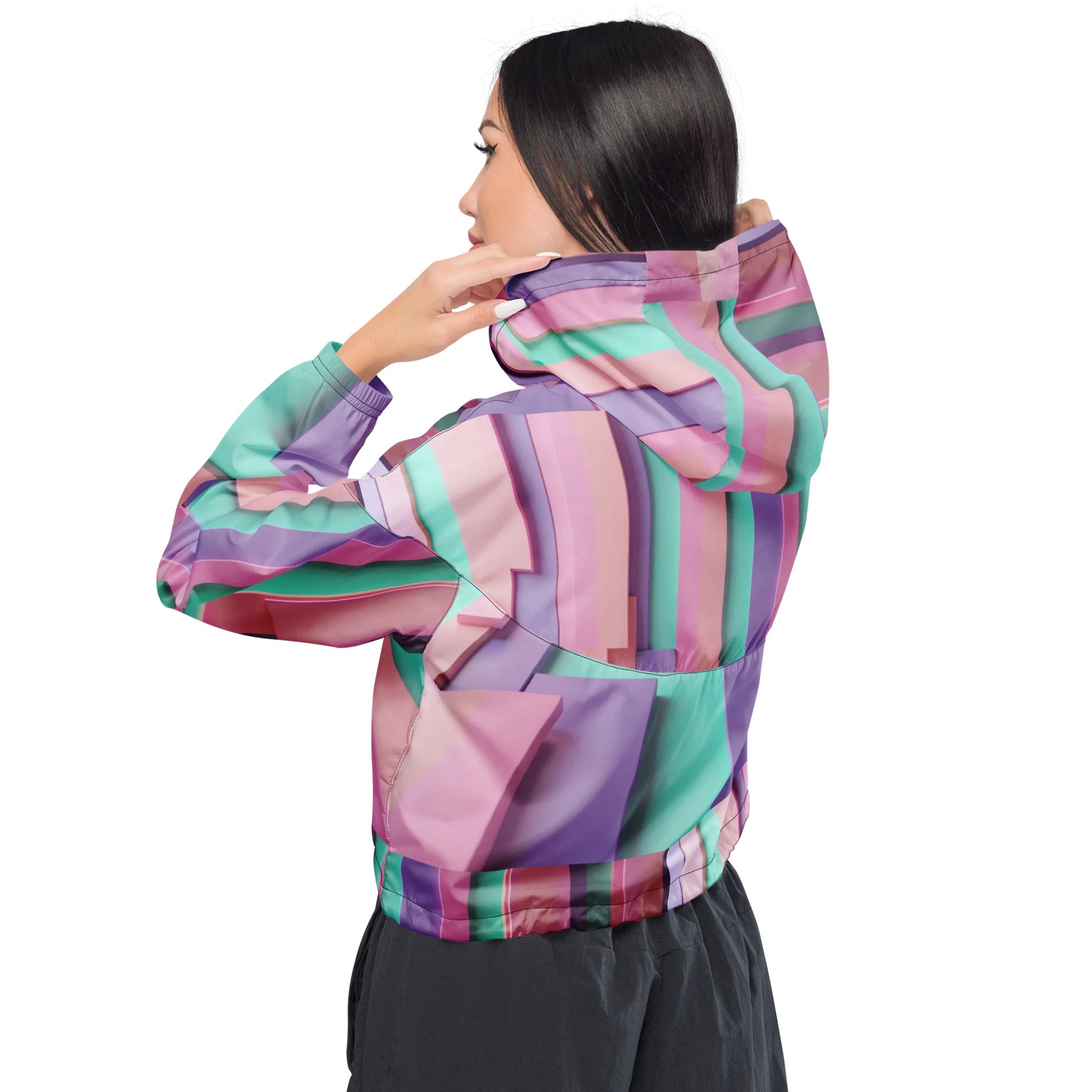 Pastel Geometric Dream Women's Windbreaker product image (3)