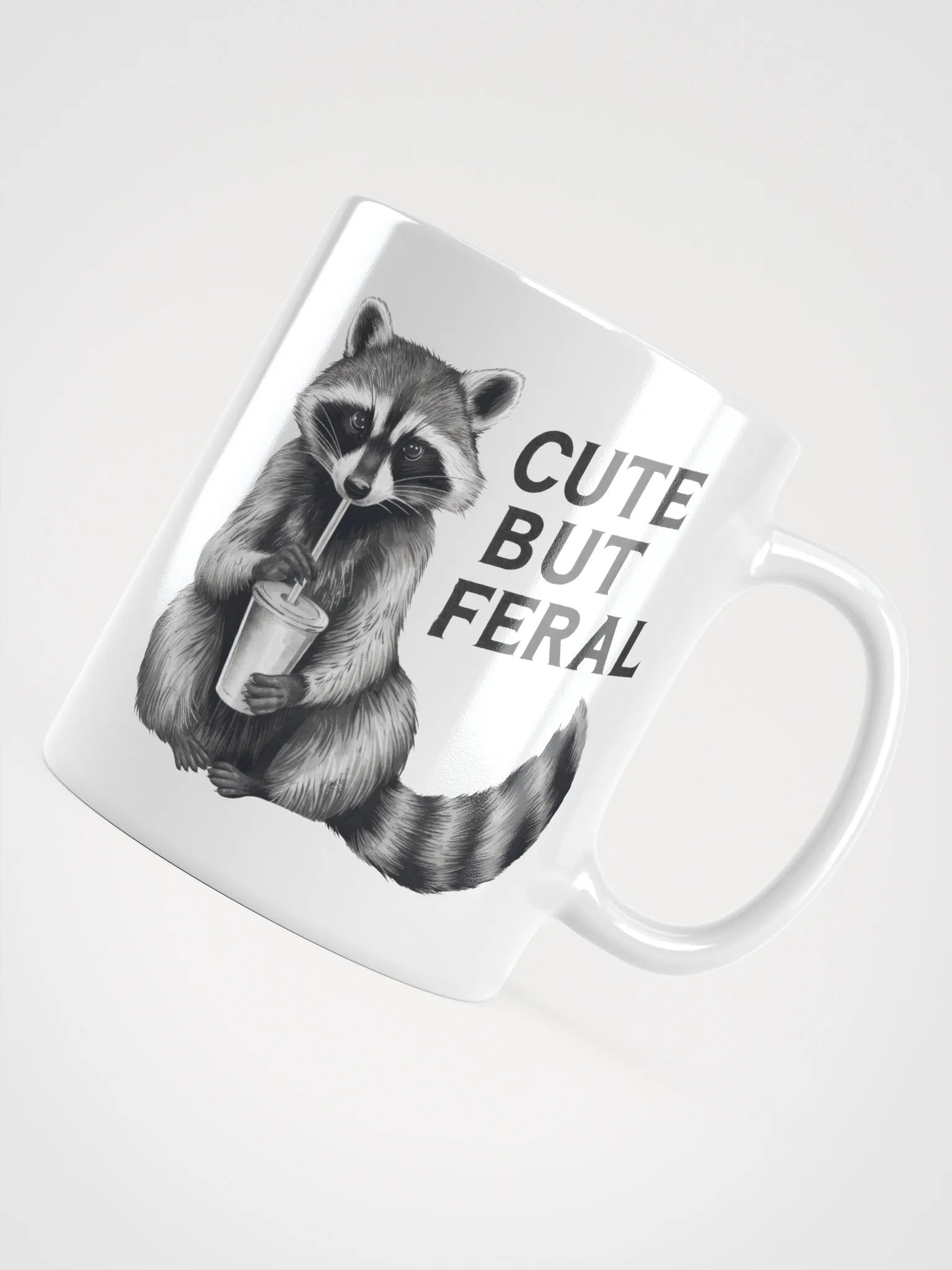 Cute But Feral Raccoon Mug product image (10)