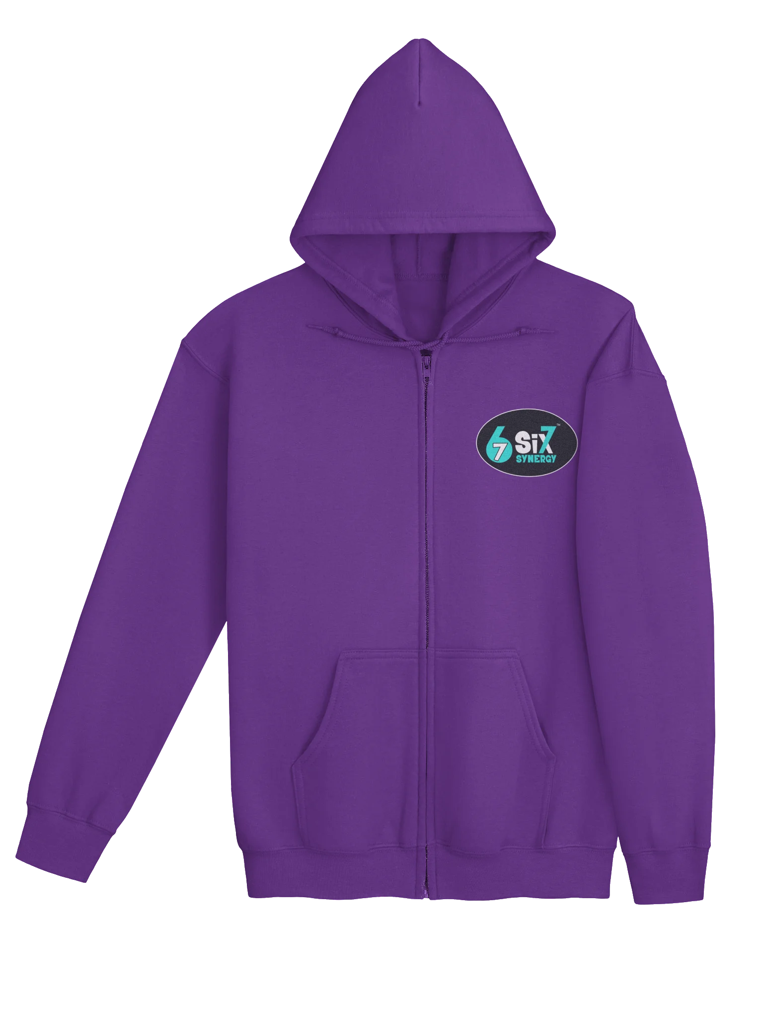 Adult Zip-up Hoodie - Purple, Logo on Front product image (4)