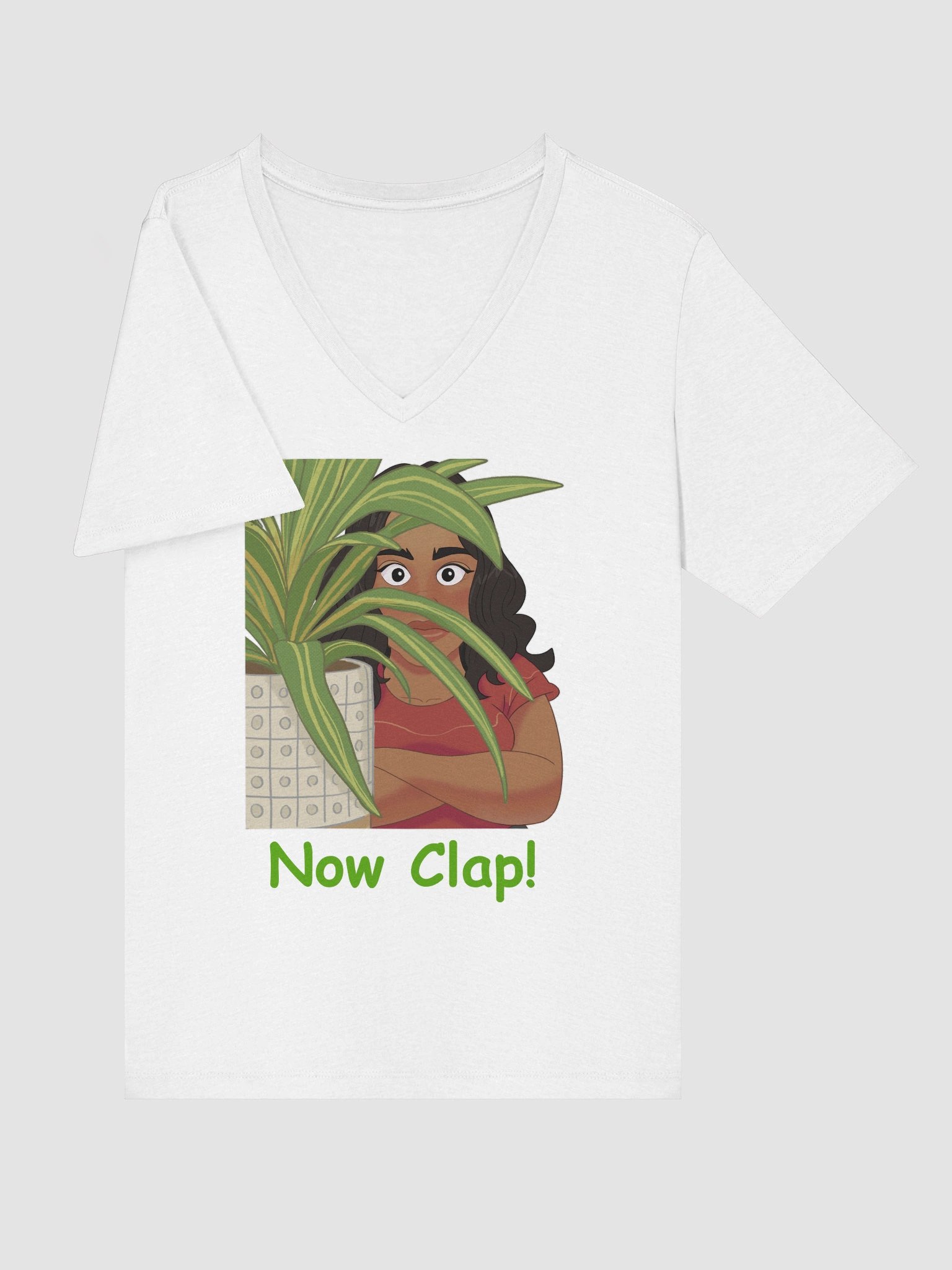 Women's Now Clap! V Neck Tee Shirt product image (71)