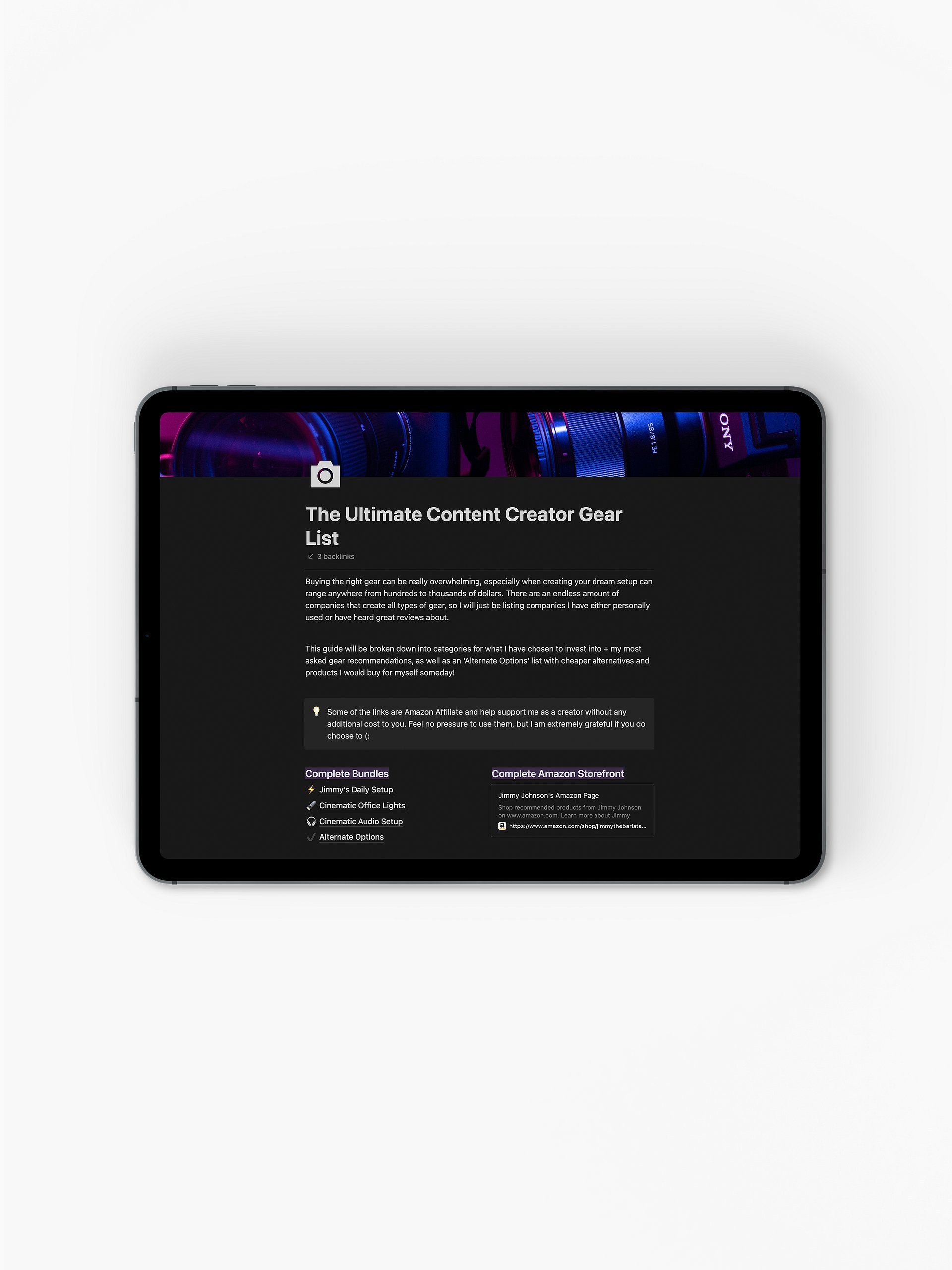 The Ultimate Content Creator Gear List product image (2)