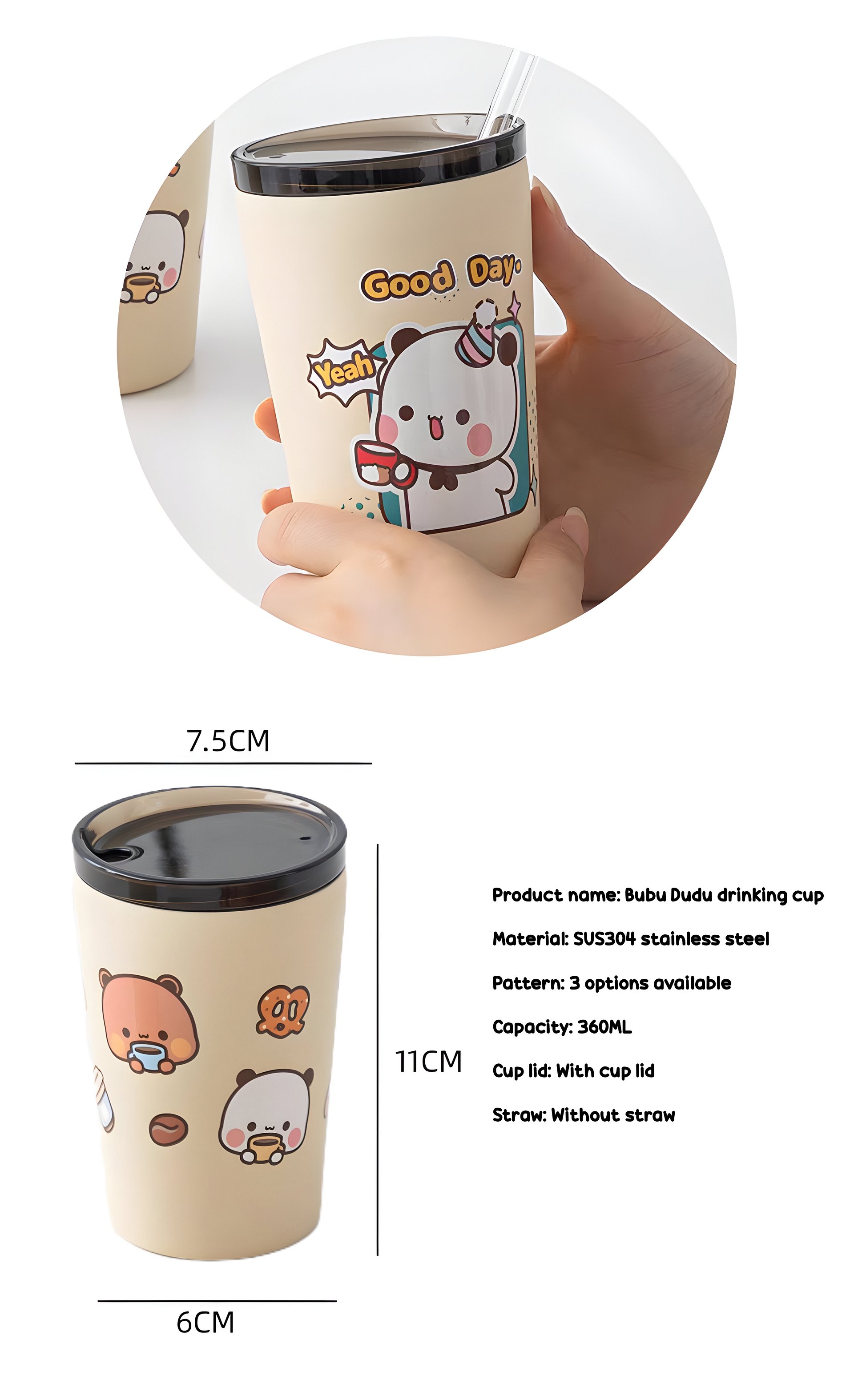 Bubu Dudu Stainless Steel Cup (no straw) product image (4)