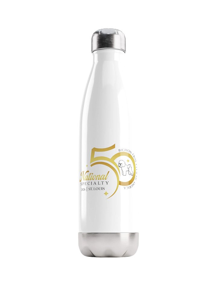 50th National Specialty Stainless Steel Bottle (white) product image (1)