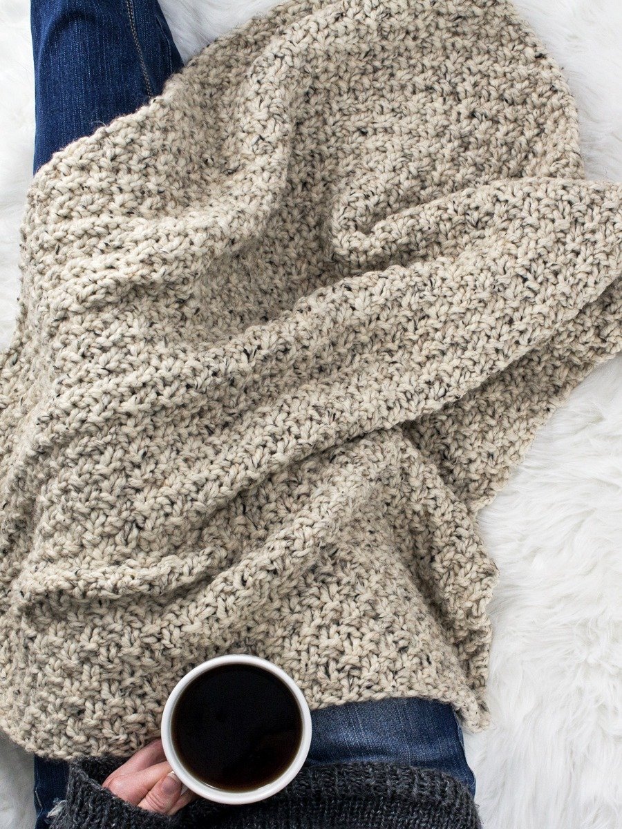 Beginner Blanket Knitting Pattern - Thrifty product image (1)