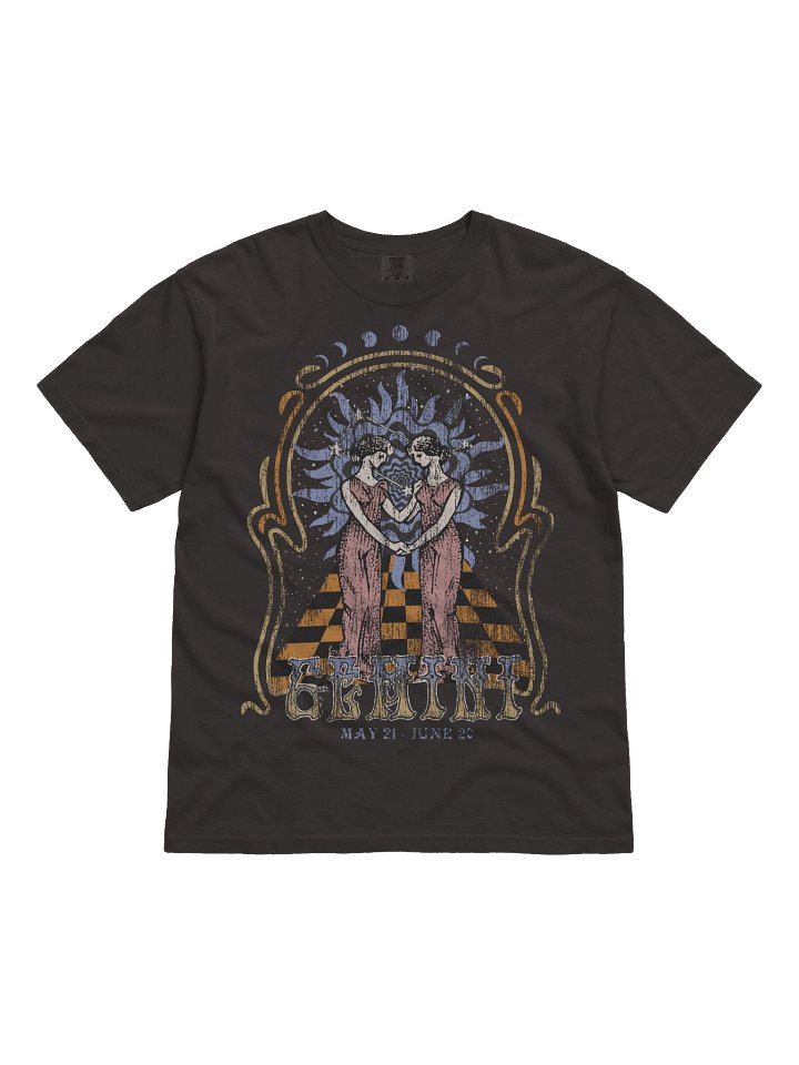 Gemini Zodiac Shirt – Vintage Astrology Twins Celestial Graphic Tee (May 21 – June 20) product image (11)