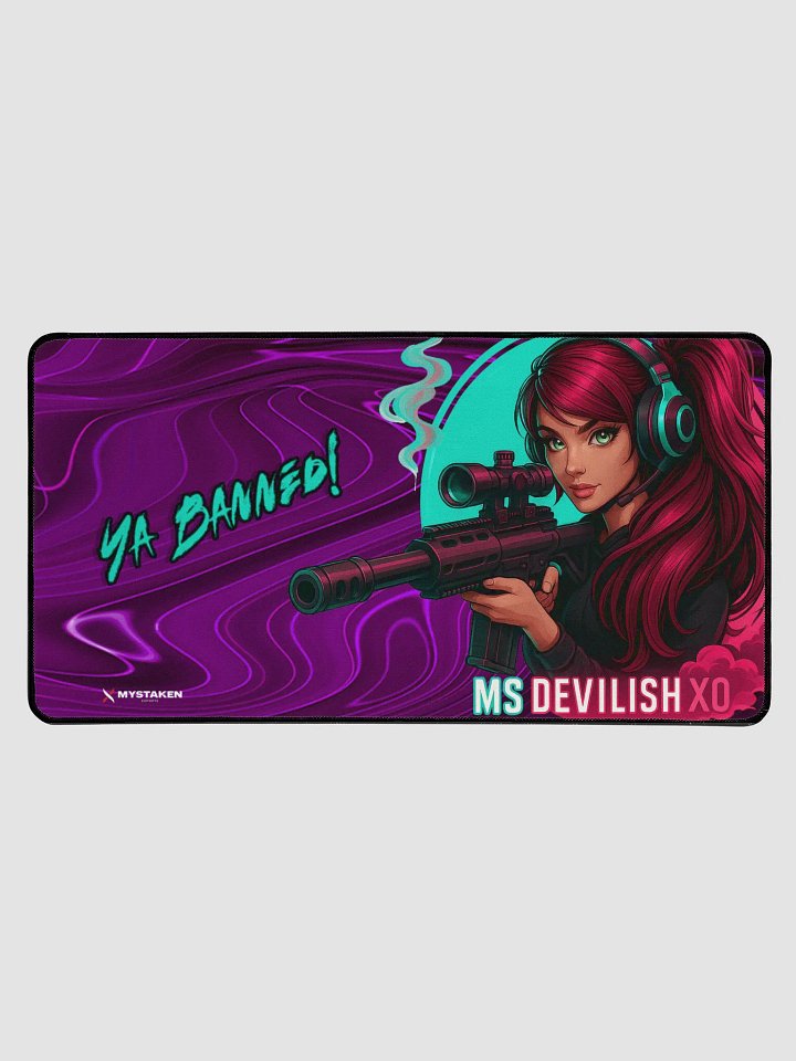 MsDevilishxo Mouse Mat: Ya Banned! 15.5" x 31.5" product image (1)