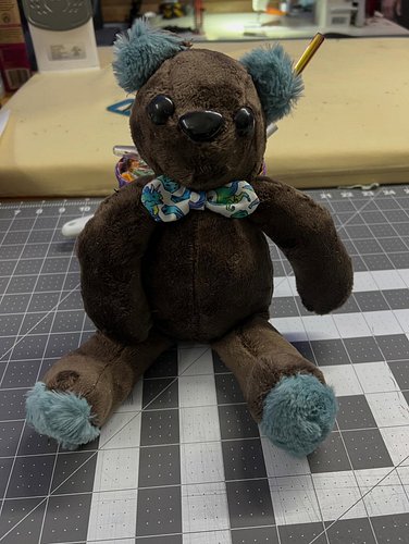 My wonky bear!  Love him so much!