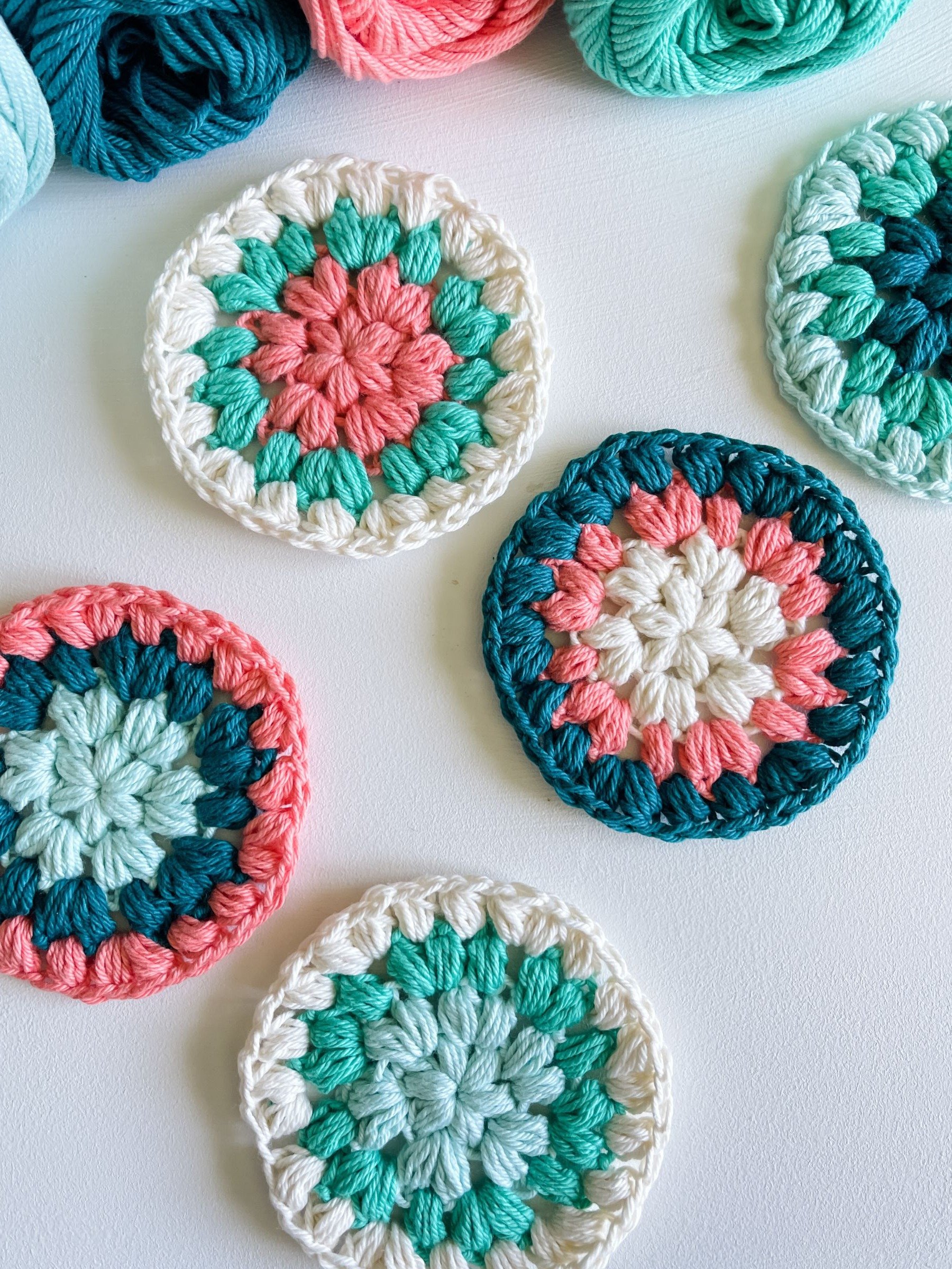 Granny Puff Face Scrubbies Crochet Pattern product image (3)