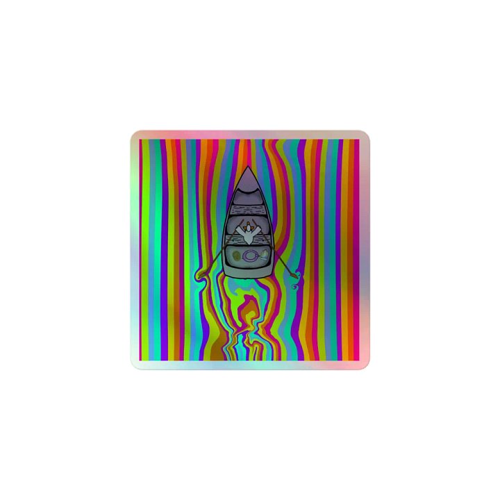 Row Row Row Your Boat holographic sticker product image (1)