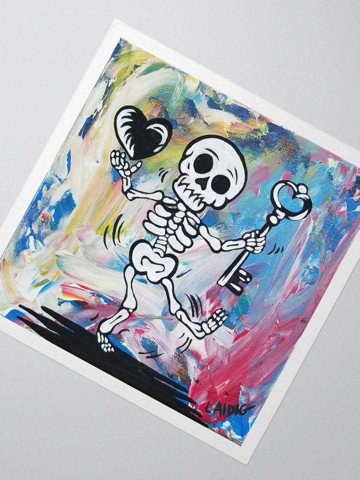 Floating Heart Mr. Bone Daddy Vinyl sticker product image (5)