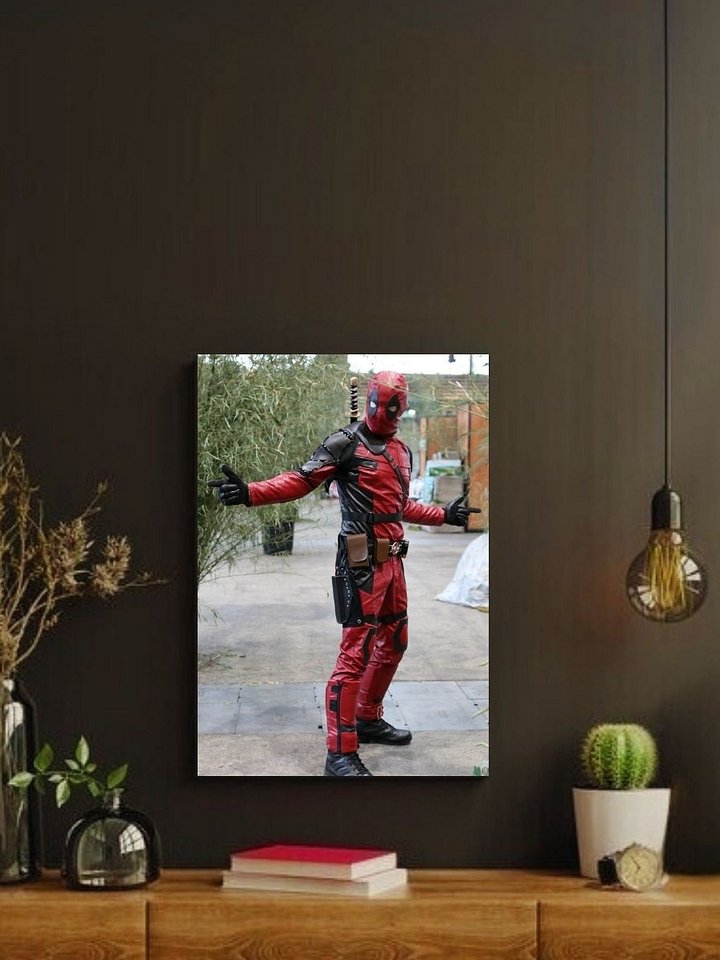 Deadpool Cosplay Full Pose – Glossy 8x10 Metal Print product image (2)