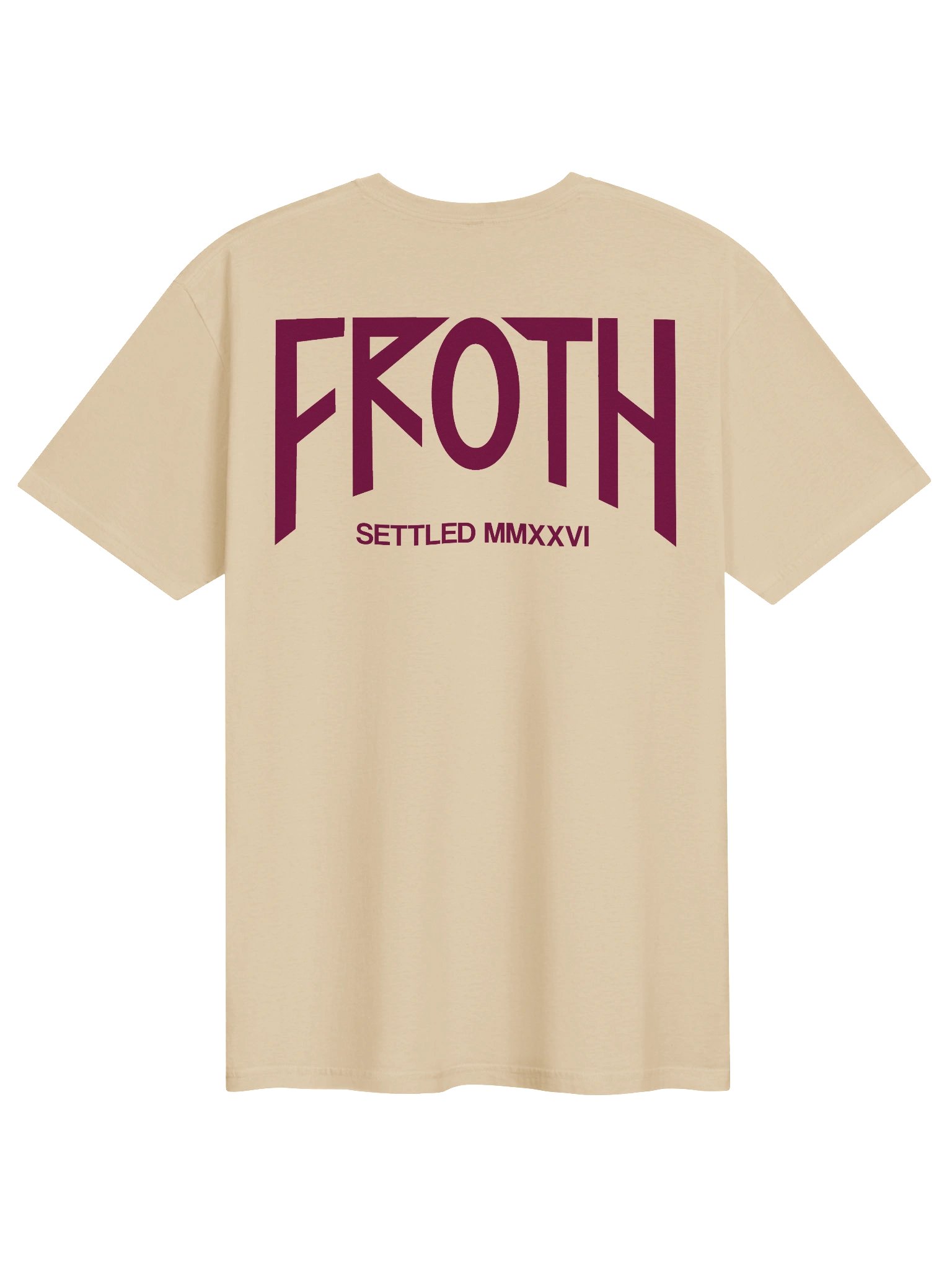 FROTH Logo Tee - Natural / Merlot product image (2)