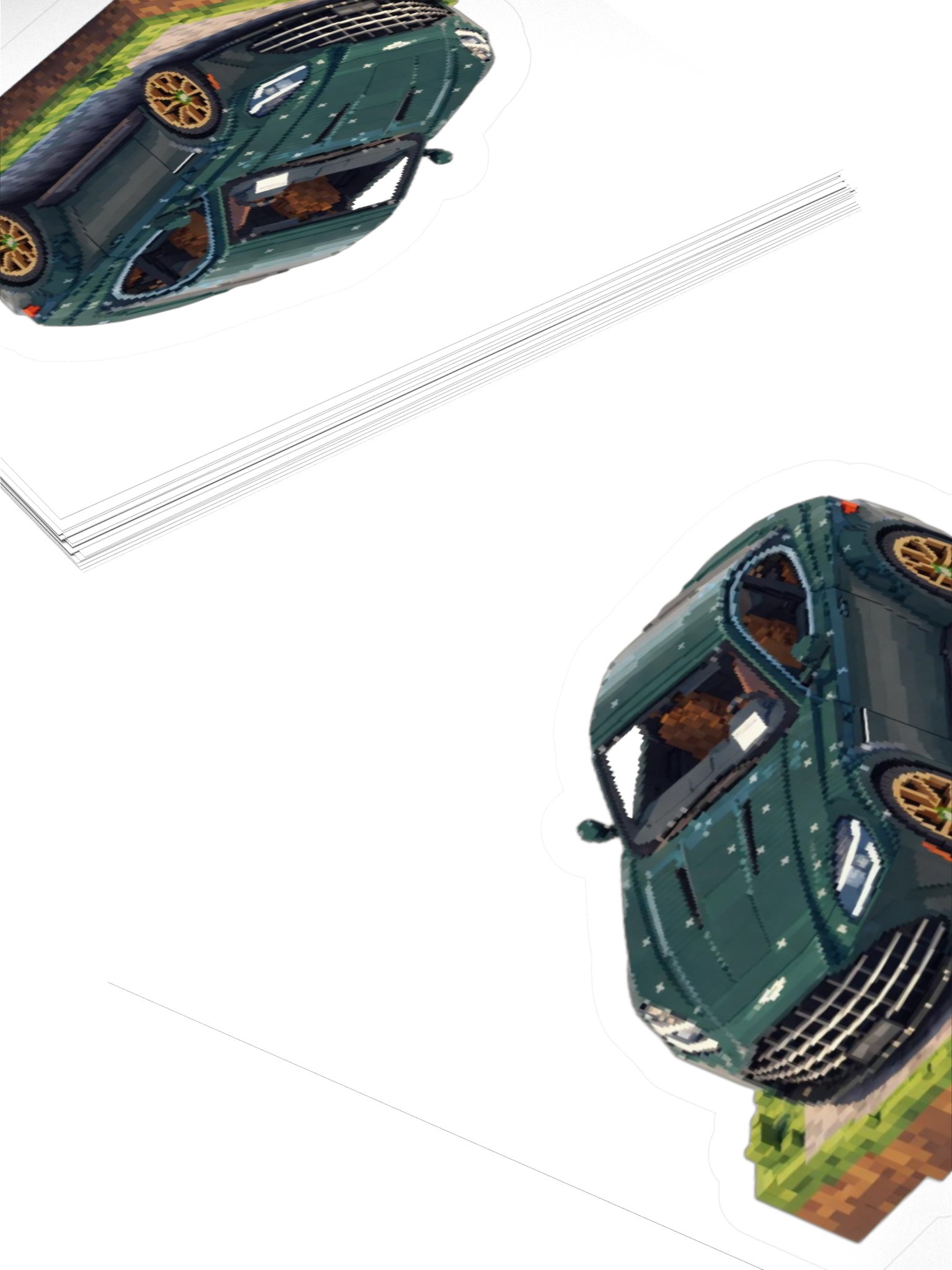 Green Aston Martin Vantage Sticker (Pixel, Retro, Minecraft) product image (12)