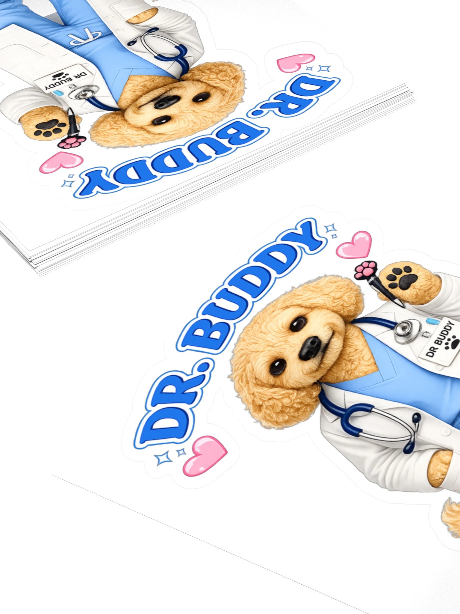 Dr. Buddy Dog Kiss Cut Sticker product image (4)
