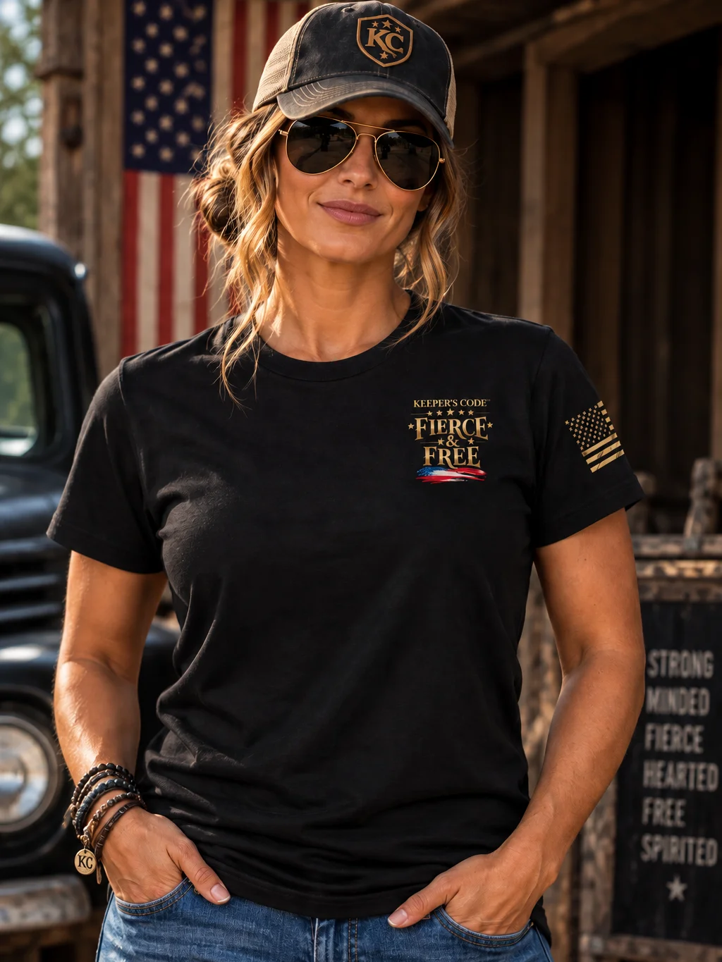 Keeper’s Code™ Women's Fierce & Free — She Wasn’t Made to Follow Women’s Graphic T-Shirt product image (1)
