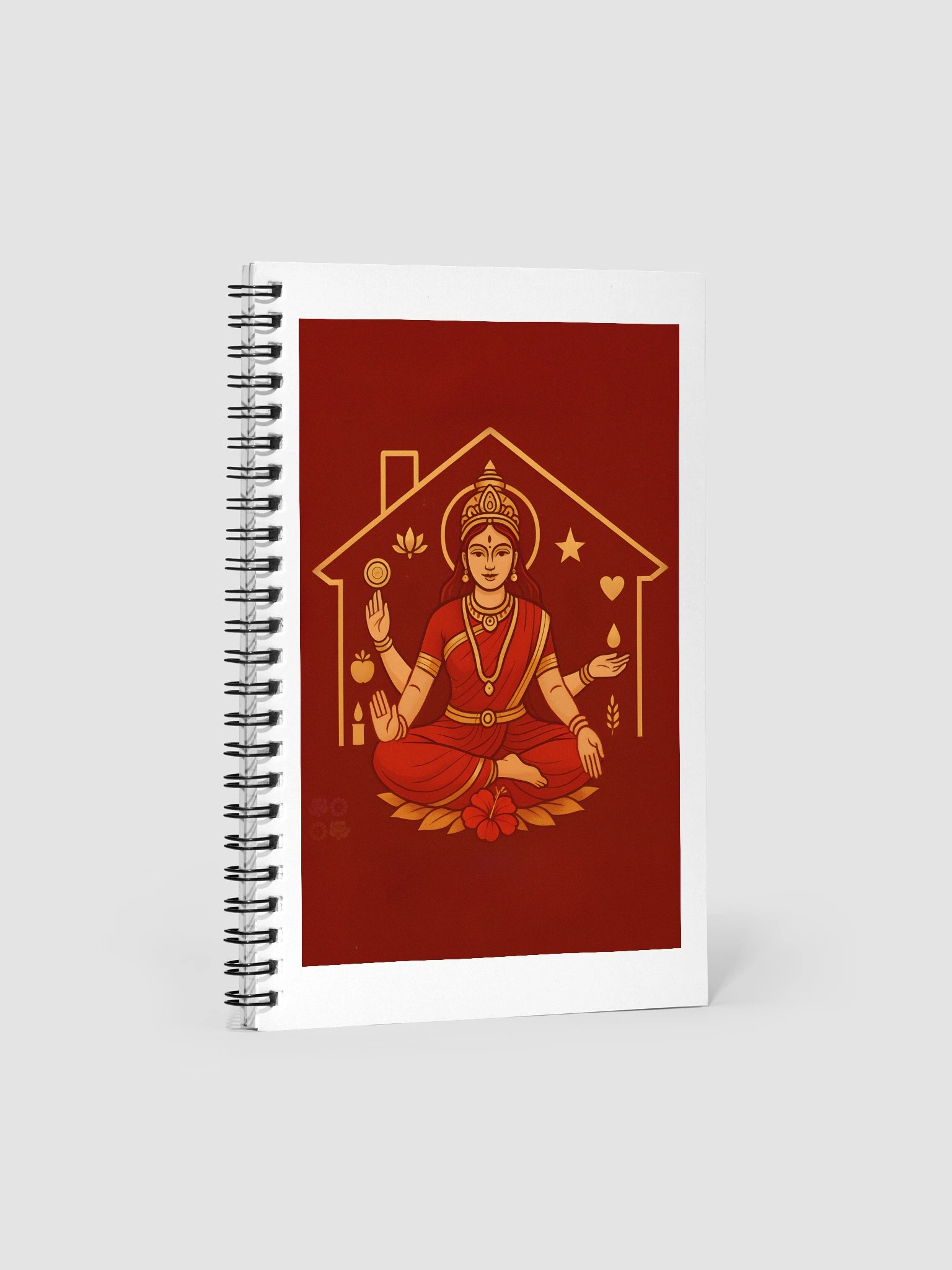 Happy Home with Ashta Lakshmi, Goddess Ritual Spiral Notebook product image (1)