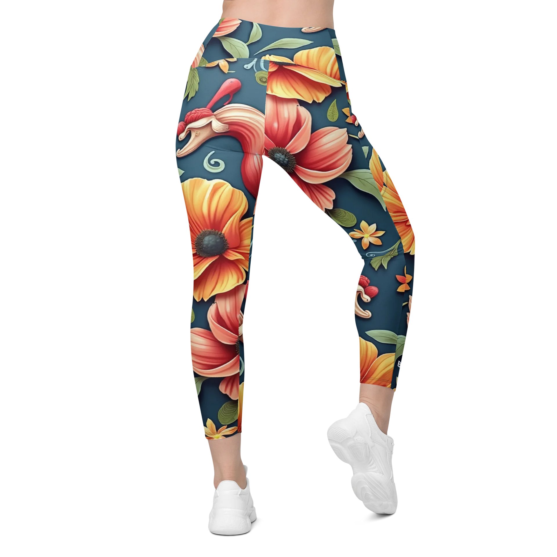 Barry Grady 'Floral Fiesta' Crossover Leggings with Pockets product image (2)
