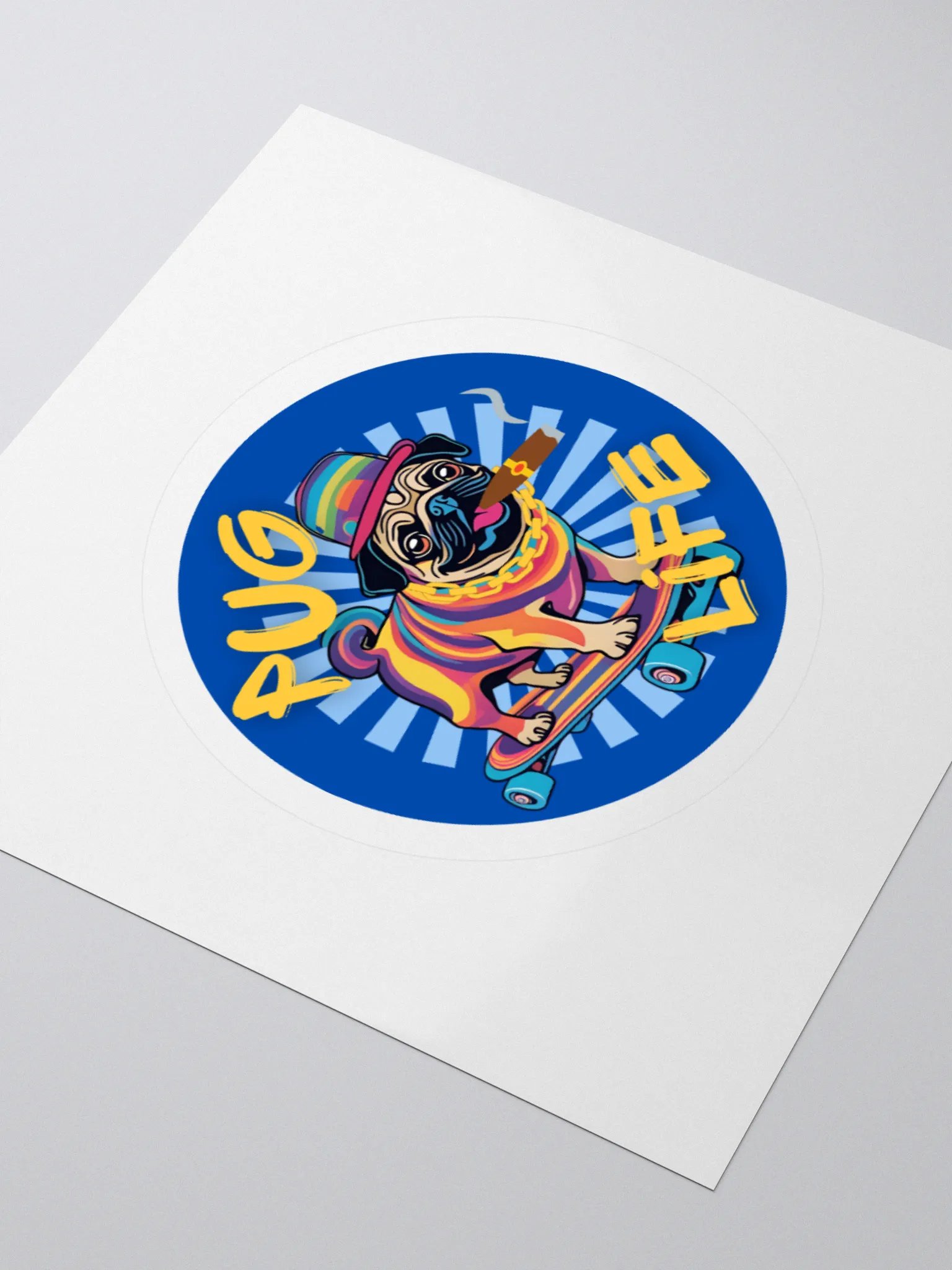 Pug Life Skateboarder Sticker product image (3)