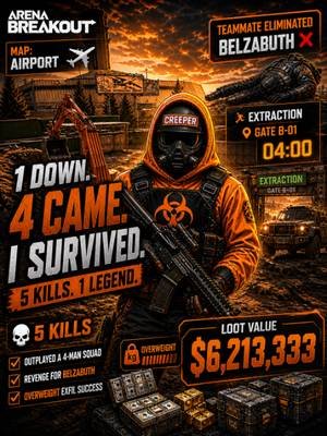 1v4 Revenge… They Killed My Teammate 😤 | 5 Kills, $6.2M Extract #arenabreakoutinfinite  #arenabreakoutpc  #ABIS5 #twitch  #red  #raid #cookie #dough #cookiedough #doich #dubby #energydrink #gamers #partner #ambassador