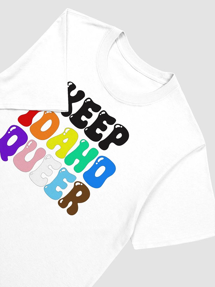 "KEEP IDAHO QUEER" light t-shirt product image (2)